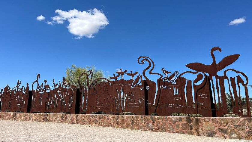 Laguna de las Piedras fence with blue heaven