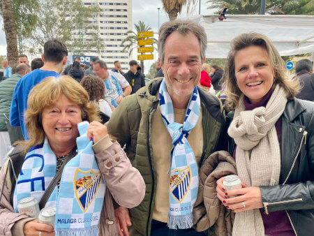 Neue Fussballfans des FC Malaga