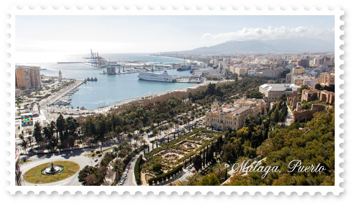 Malaga harbour with mist