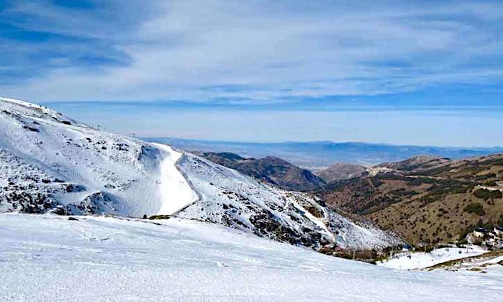Skiing area in the Sierra Nevada