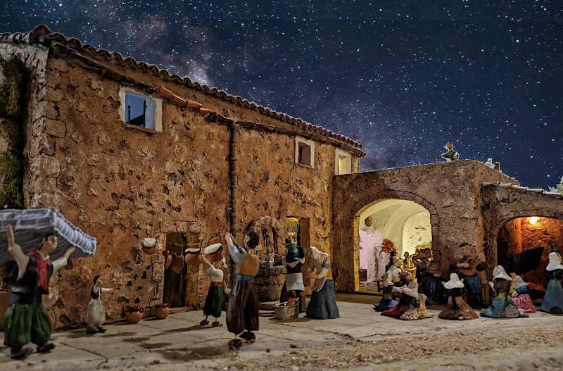 Typische Krippe in Spanien