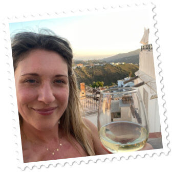 Photo of Clare celebrating the purchase of her new holiday home